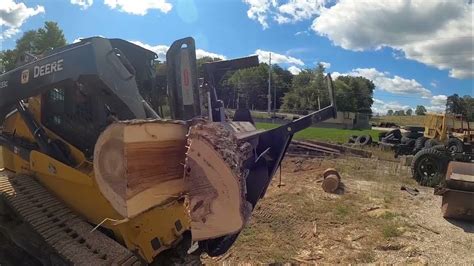 youtube skid steer wood processor|skid steer mounted wood processor.